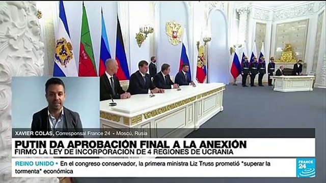 Informe desde Moscú: Putin firmó decreto de anexión de las cuatro regiones rusas