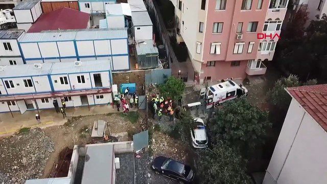 Bina inşaatındaki toprak kayması 1 işçi toprak altında kaldı