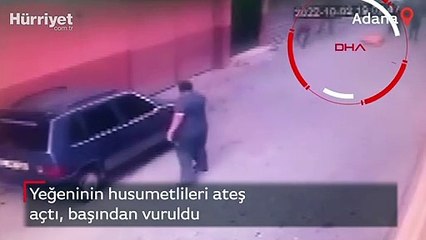 Yeğeninin husumetlileri ateş açtı, başından vuruldu