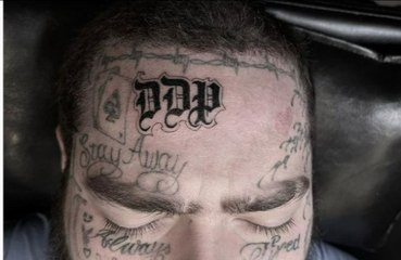 Post Malone gets a new face tattoo for his baby daughter