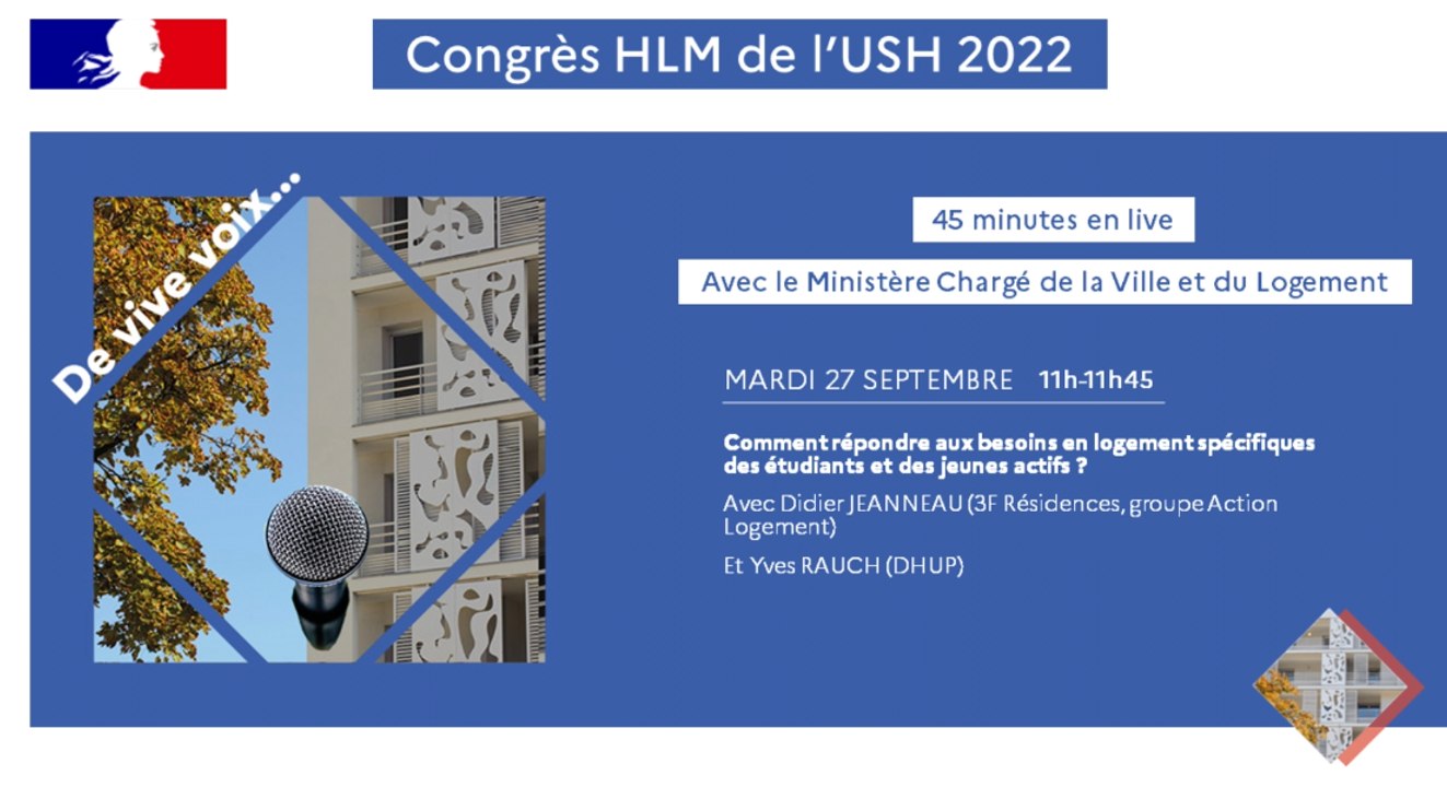 Webradio n°1 "De Vive  Voix" : Comment répondre aux besoins en logements spécifiques des étudiants et des jeunes actifs ?