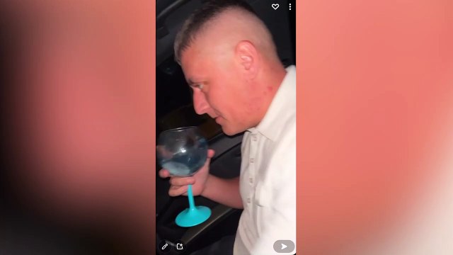 Shocking moment a danger driver sipped from gin glass before seriously injuring girlfriend in smash