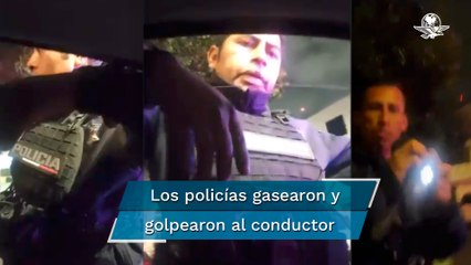 Cesan a policías de Naucalpan por atacar a un automovilista