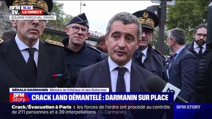 Gérald Darmanin sur le crack: "800 policiers resteront pour pouvoir interpeller toute personne qui viendrait trafiquer ou consommer"