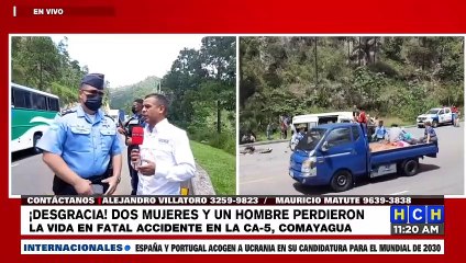 ¡Desgracia! Tres muertos deja brutal accidente en la CA-5, Comayagua