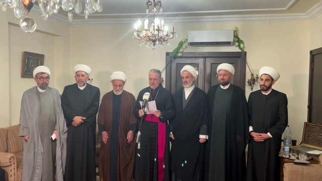 اجتماع روحي مسيحي اسلامي كبير في منزل مفتي جبيل الشيخ غسان اللقيس