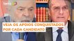 Lula ou Bolsonaro: veja quem declarou apoio aos candidatos no 2º turno