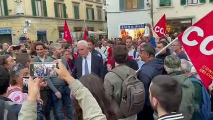 Firenze, Giani contestato durante lo sciopero dei rider