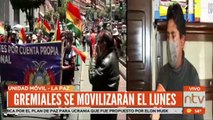 Gremiales de La Paz anuncian movilizaciones desde la próxima semana