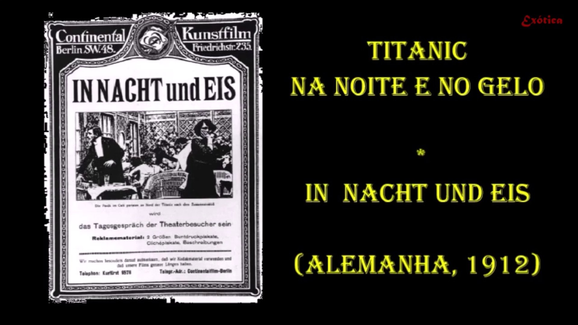 *O PRIMEIRO FILME SOBRE O TITANIC FEITO NO ANO DO NAUFRÁGIO* (1912)