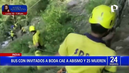 Tragedia en la India: Al menos 25 muertos tras caída de bus a abismo de 500 metros