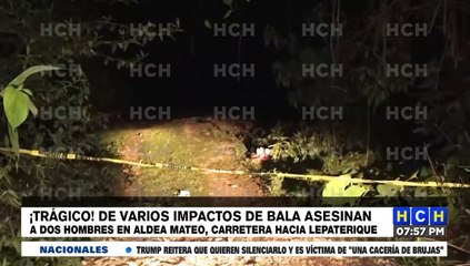 Ultiman a dos personas en carretera hacia Lepaterique