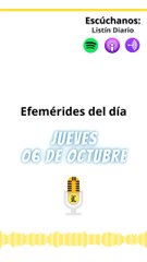 Efemérides Jueves 06 de octubre