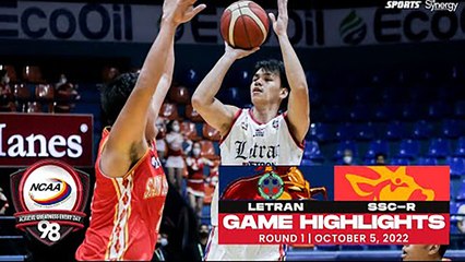 NCAA Season 98 | Game Highlights: Letran vs SSC-R | Men's Basketball Tournament Round 1