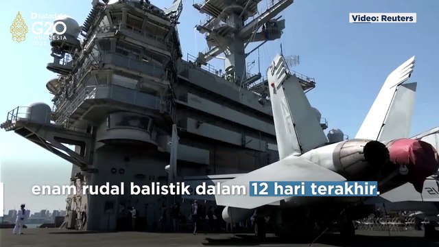 Korut Luncurkan Rudal, Kapal Induk AS Bergerak ke Semenanjung Korea