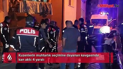 Kuzenlerin muhtarlık seçimine dayanan kavgasında kan aktı: 4 yaralı