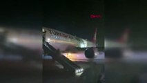 THY uçağında büyük panik! Yolcular tahliye edildi