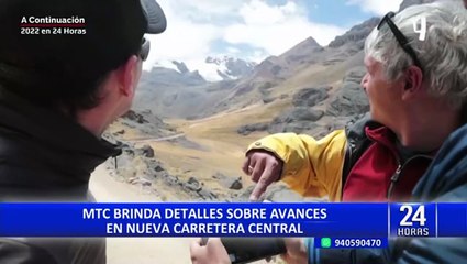MTC brinda detalles sobre avance en nueva Carretera Central