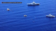 Philippine Coast Guard conducts aerial surveillance in Scarborough Shoal