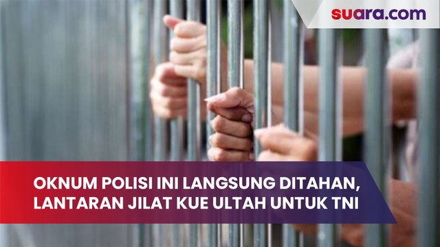 Oknum Polisi Ini Langsung Ditahan, Setelah Videonya Viral Lantaran Jilat Kue Ultah Untuk TNI