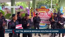 HUT TNI, Brimob Berikan Kejutan ke Kodim 0710 Pekalongan