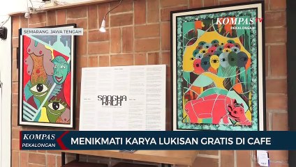 Ngopi Sambil Menikmati Karya Lukisan