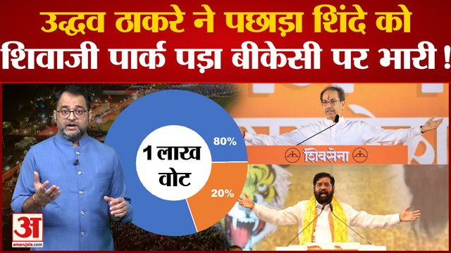 Uddhav Thackeray ने पछाड़ा Eknath Shinde को Shivaji Park पड़ा बीकेसी पर भारी! Dussehra Rally