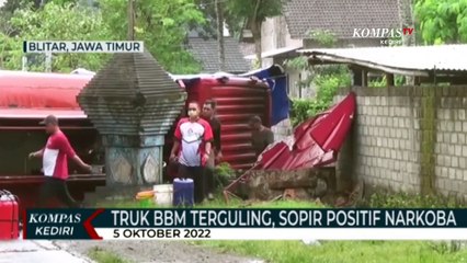 Download Video: Truk Pengangkut BBM Terguling, Sopir Positif Gunakan Narkoba