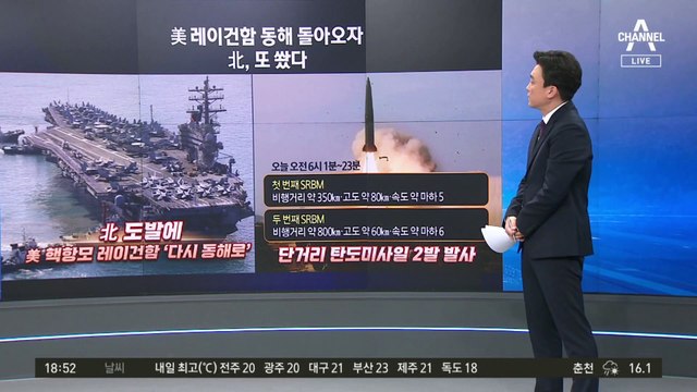 美 항모 회항에 또 쐈다…‘한반도 강대강’ 먹구름