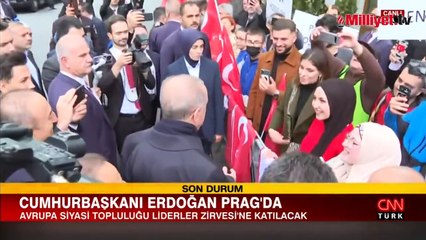 Cumhurbaşkanı Erdoğan Prag'da