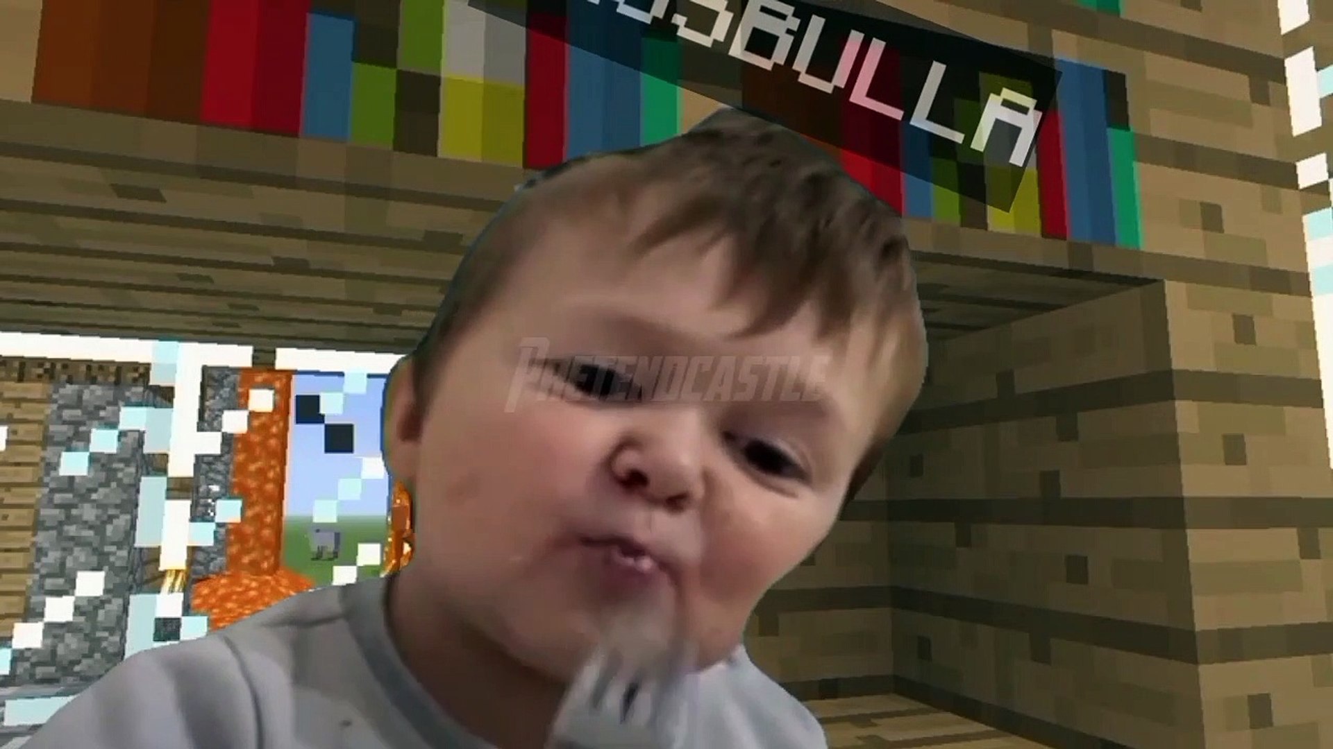 ⁣Hassbulla in a minecraft raid #creepstar #meme #minecraft
