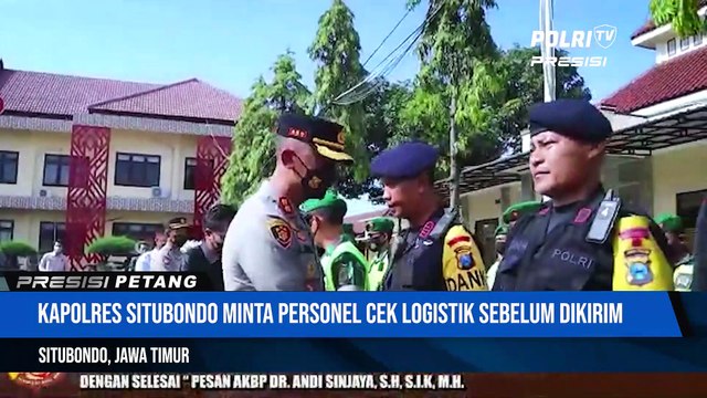 AKBP ANDI SINJAYA PIMPIN APEL PERGESERAN LOGISTIK PILKADES SERENTAK KAB. SITUBONDO
