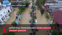 Pantauan Udara Banjir di Jalan Nasional Aceh Utara Rendam 15 Kecamatan
