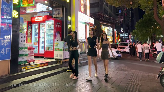 4k walk china Street walk Changsha 4K Dolby Vision Healing Time China_