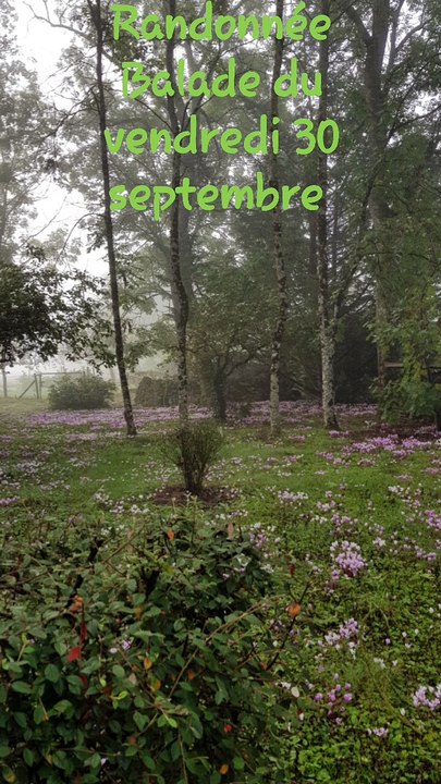 Balade douce du vendredi 30 septembre