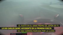 La secuencia del peligroso accidente de Carlos Sainz en Suzuka