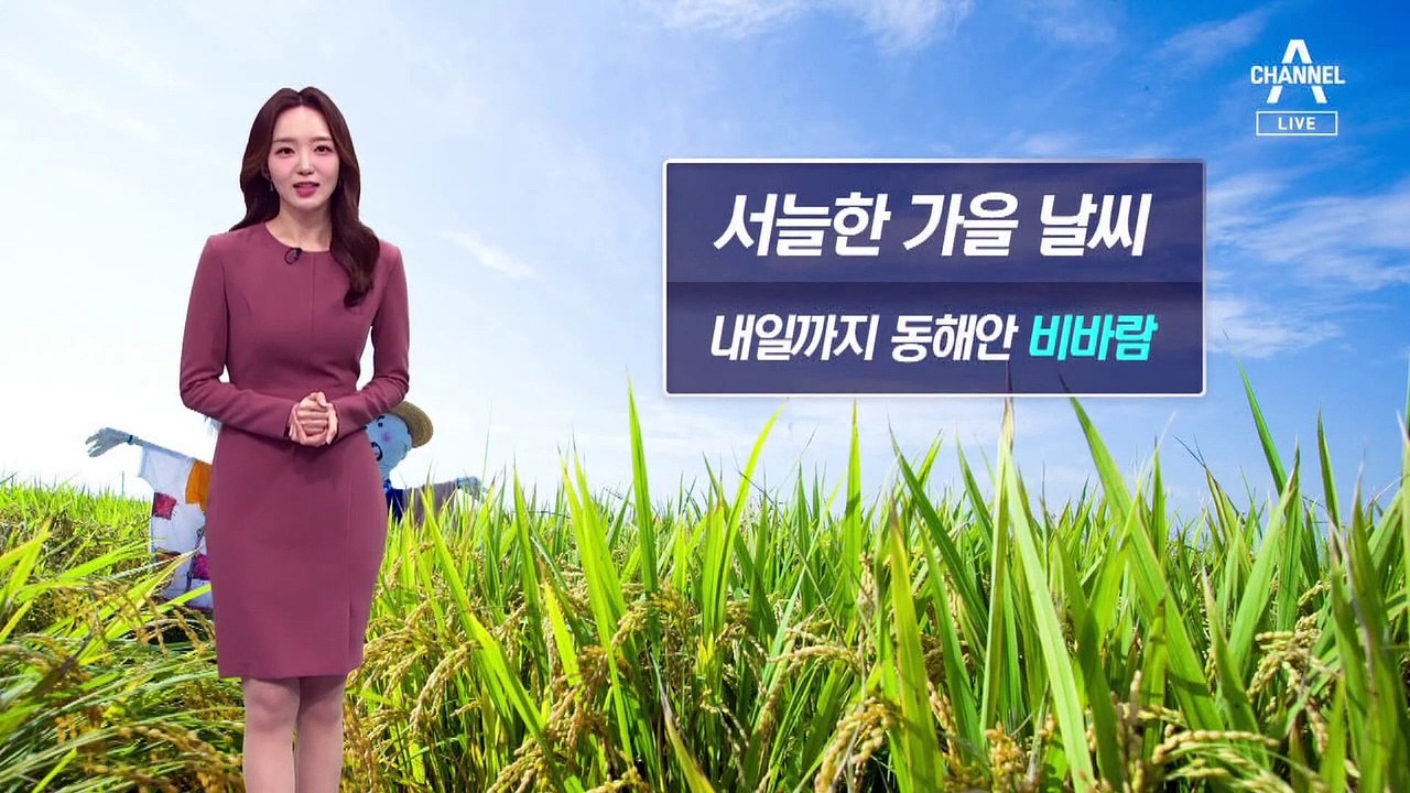 [날씨]기온 낮아 쌀쌀…내일까지 동해안 비바람