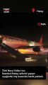 THY Uçağının İniş Sırasında Lastiği Patladı, Yolcular Tahliye Edildi