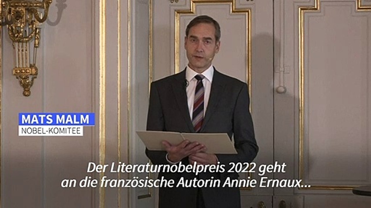 Literaturnobelpreis geht an Französin Annie Ernaux