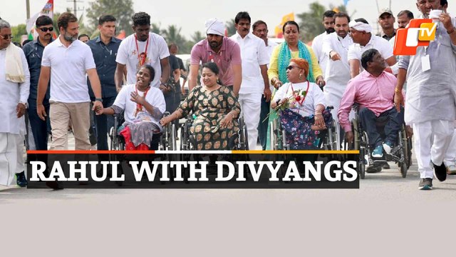 Rahul Gandhi's Gesture Towards Divyangs During Bharat Jodo Yatra In Karnataka