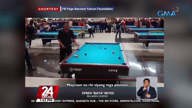 15-anyos na lalaki, tinalo sa larong billiards ang iniidolong si “The Magician” Efren “Bata” Reyes | 24 Oras