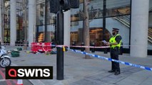 Dramatic footage shows aftermath of stabbing in central London
