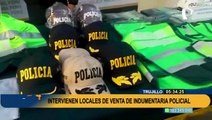 Sicariato en Trujillo: intervienen locales donde se vendían uniformes policiales de forma ilegal
