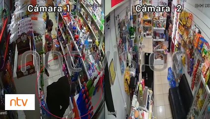¡Descuidistas en un Micromercado! En 50 segundos robaron la caja registradora