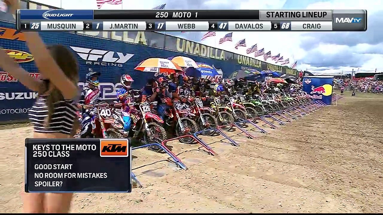 2015 Pro Motocross Round 10 - Unadilla MX - 250 Moto 1