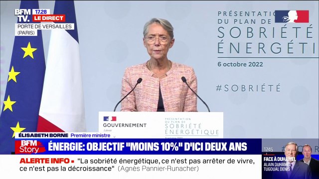 Élisabeth Borne: La baisse de la consommation d'énergie n'est pas un effet de mode le temps d'un hiver