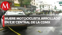 Motociclista pierde la vida tras ser atropellado por un Trolebús en CdMx