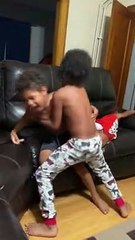 Baby Seems Concerned About Rowdy Siblings