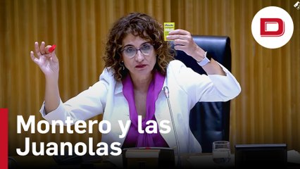 La explicación de la ministra de Hacienda sobre impuestos con «Juanolas» y Ricolas en la mano