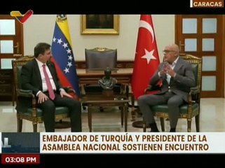 Pdte. de la AN y Embajador de Türkiye sostienen encuentro en el Palacio Federal Legislativo